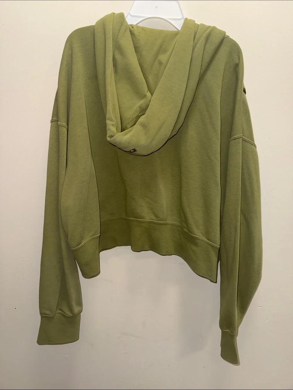 Nike Olive Cropped Zip-Up Hoodie for Women